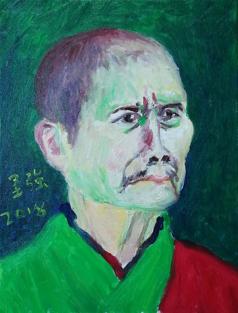 王圣強油畫作品《釋教高僧大德》